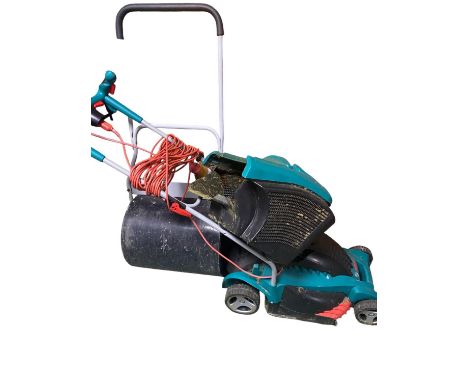 Bosch electric mower, and a garden roller  (all sold as seen and as found, with no guarantees or certs) 