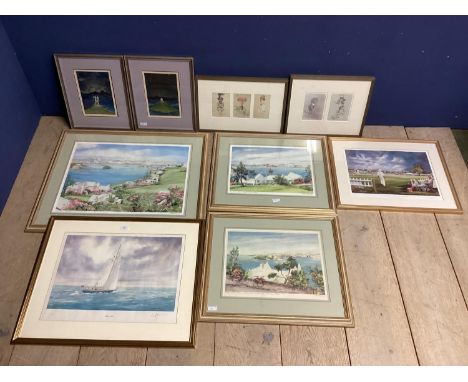 Large collection of decorative framed and glazed prints, various subjects 