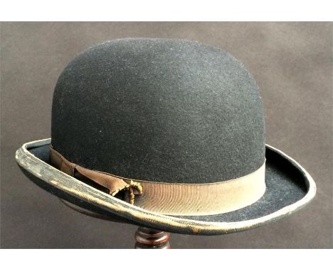 A Herbert Johnson New Bond Street London black hunting bowler, 7 1/8
