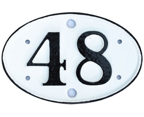 London &amp; Birmingham Railway cast iron Bridgeplate 48. Oval cast iron, face restored, measures 13in x 8.5in. This is one o