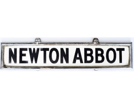 Great Western Railway lamp tablet NEWTON ABBOT from the famous station on the line between Exeter and Torquay. Engraved China
