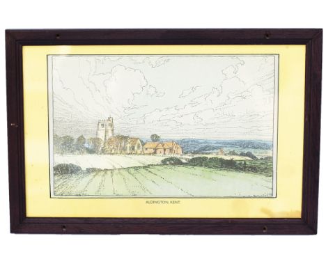 Railway Carriage Print ALDINGTON, KENT by Donald Maxwell from the Original Southern Railway series, issued in 1936. In an ori