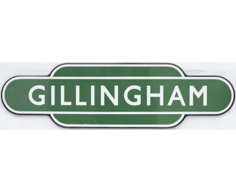Totem BR(S) FF GILLINGHAM from the former South Eastern and Chatham Railway station between Chatham and Sittingbourne. In ver