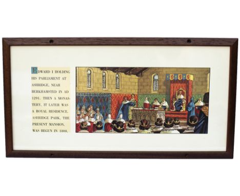 Carriage Print EDWARD I PARLIAMENT, ASHRIDGE, BERKHAMSTED 1291. by Bill Sawyer from the LMR Historical Series of 1955. In an 