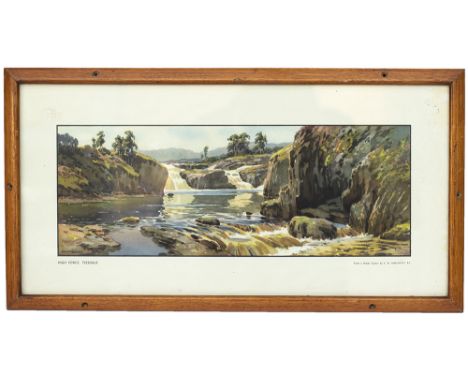 Carriage print HIGH FORCE TEESDALE by E.W. Haslehurst from the LNER Pre War Series. In an original frame with kite marked saf