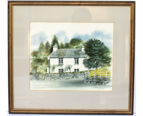 Original watercolour artwork DOVE COTTAGE, COCKERMOUTH, [LAKE DISTRICT] (Wordsworth's home) by poster and carriage print arti