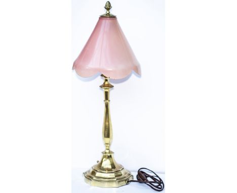 Pullman Type N brass table lamp stamped on the side of the base ORION. From a Kitchen car built in 1951 by the Birmingham Car
