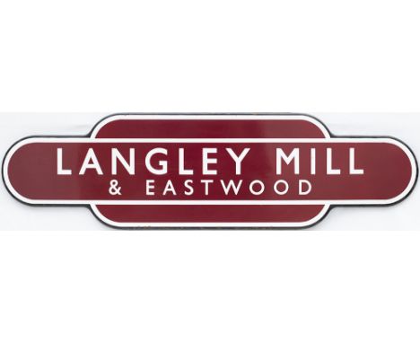 Totem BR(M) FF LANGLEY MILL &amp; EASTWOOD from the former Midland Railway station between Clay Cross and Trent. In very good