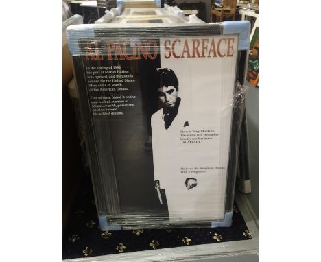 Contemporary impressionists print of Scarface Al Pacino 60 x 90 cm, This lot is not available for in-house P&amp;P. 