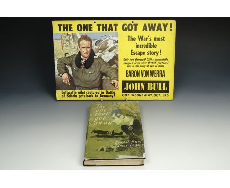 Kendal Burt and James Leasor, "The One That Got Away", 1956 first edition, together with a promotional window card announcing