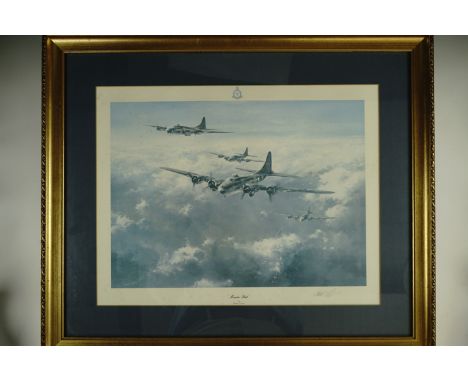 A signed print 'Memphis Belle' by Robert Taylor, 71 x 60 cm