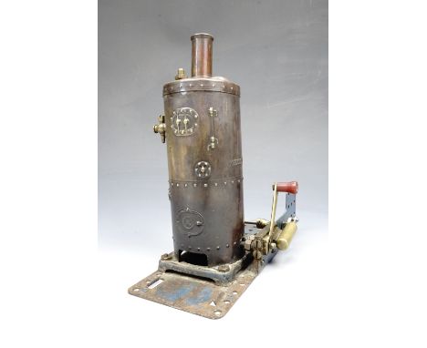 A Meccano model static steam engine, having a reverse feature, circa 1929 - 30
