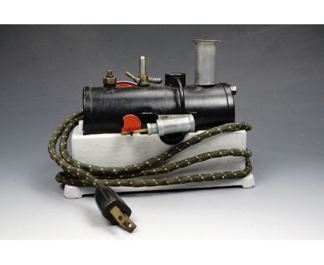 A Marvin (USA) electricity heated toy steam engine, circa 1940s - 1950s, 18 x 15 cm