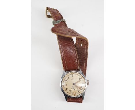 A Second World War British army Moeris ATP wristwatch, (a/f)