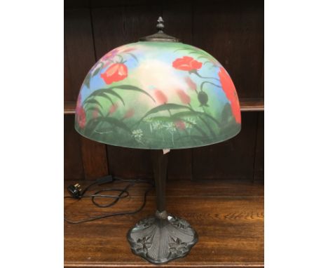 Modern table lamp with poppy shade 