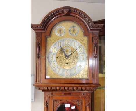 A traditional eight day longcase clock