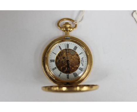 Rotary half hunter gold plated watch