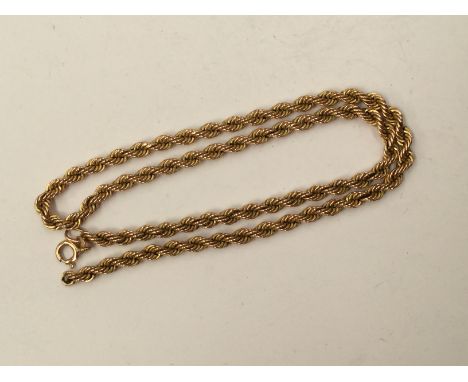 A 9ct gold figaro chain, weight approx 4.5gms