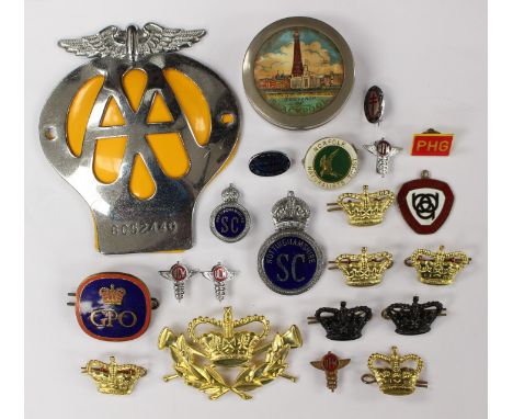 AA Enamel Car badge, Post Office badges, Police Special Constable badges, etc.