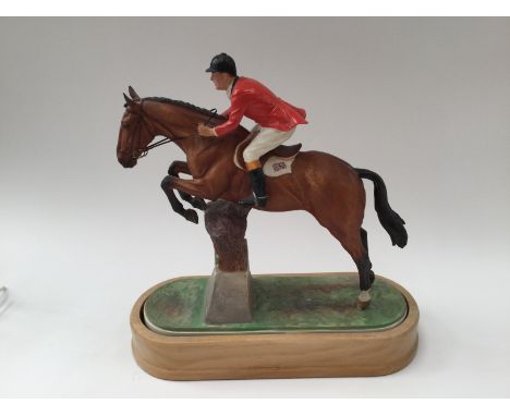  A Royal Worcester limited edition 332/500 Foxhunter and Lt Col H.M. Llewellyn C.B.E. Modeled by Doris Linder. (restoration)