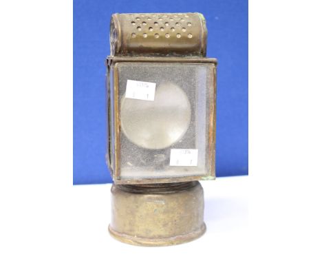 Early 20th Century,  French brass railway lamp