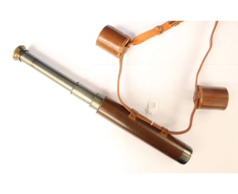 Broadhurst & Clarkson, three drawer telescope in leather case