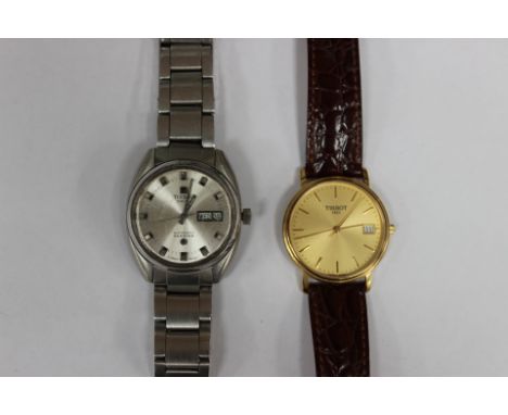 Two Tissot watches, one automatic and one dress watch, quartz 