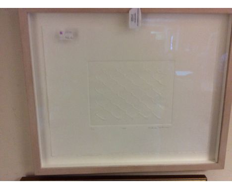 Mona Hatoum (b.1952), 3D, blind embossed print, trial proof, signed, 15cm x 18cm, framedArtist Resale Rights may apply