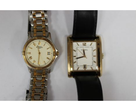 A Rotary stainless steel gentlemen's wristwatch and a Fossil wristwatch (2) 
