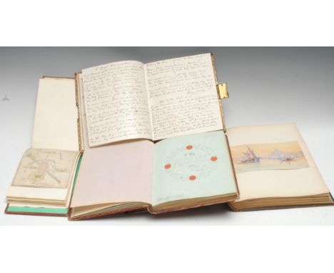 A mid-Victorian lady’s drawing-room commonplace album, compiled by Ellen ‘Nellie’ Shirley, dated from 14th February 1865, com