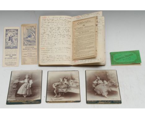 The Theatre - a late Victorian manuscript diary, dated and inscribed in MS. from 19th July 1897 to 29th December 1902, presum