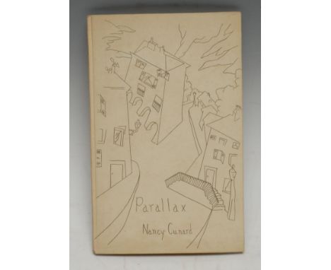 Cunard (Nancy), Parallax, first edition, [one of c. 420 copies], London: Printed and published by Leonard and Virginia Woolf 