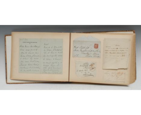 A collection of early 19th century to Edwardian autographs, the album composed of approximately 150 ink manuscript signatures