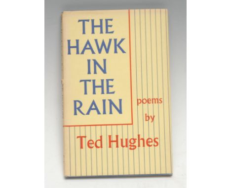 **For clarification: the dedication leaf to Sylvia Plath is printed and not manuscript**Hughes (Ted), The Hawk in the Rain, f