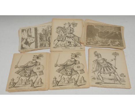 Ephemera - a collection of loose Victorian juvenile historical, didactic, and theatrical portrait scraps, published by J. Red