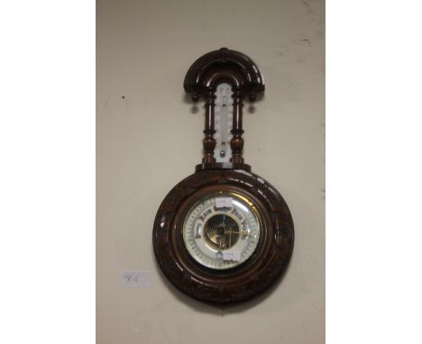 A OAK BAROMETER