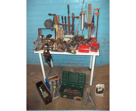 A SELECTION OF DIY TOOLS AND CONSUMABLES