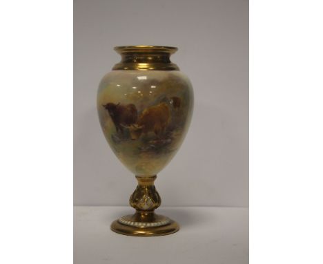 A ROYAL WORCESTER VASE SIGNED H STINTON A/FCondition Report:OBVIOUS SIGNS OF RESTORATION 