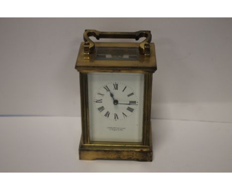 A GARRARD AND CO CARRIAGE CLOCK NO KEY
