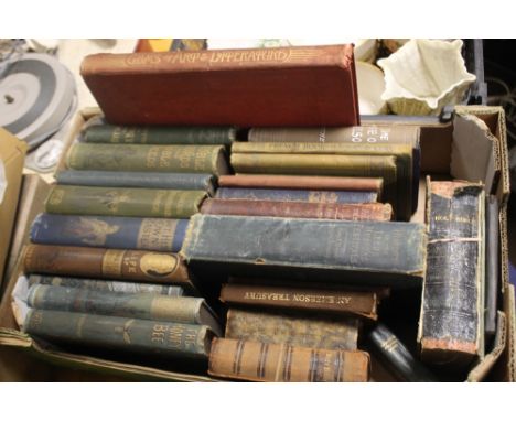 A TRAY OF ANTIQUARIAN BOOKS to include 'History of the Leeds Musical Festivals 1958-1889' by Fred R. Spark and Joseph Bennett