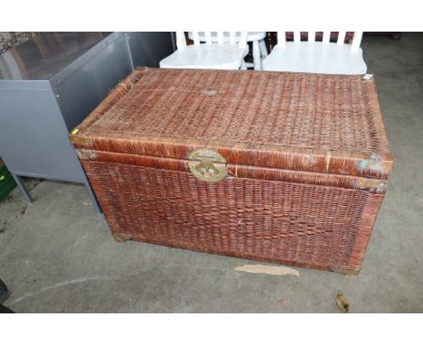 A wicker trunk