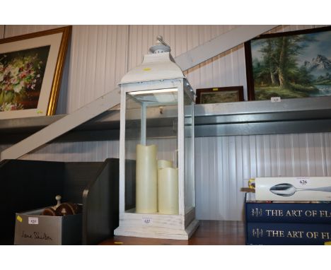 A modern candle lantern 