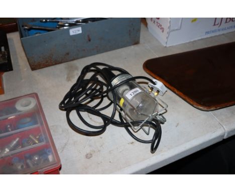 A hanging work light 