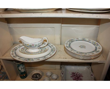 A Royal Worcester porcelain part dinner and tea service in the Mayfield pattern, comprising approximately forty pieces