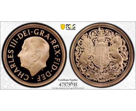 UNITED KINGDOM. Charles III, 2022-. Gold sovereign, 2022. Royal Mint. Proof. Issued as the first sovereign for King Charles I
