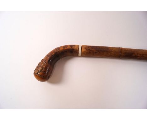 A bamboo shafted sword stick