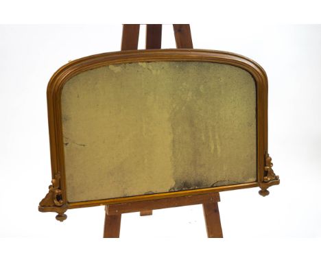 A Victorian over-mantel mirror with gold painted frame, 67cm high x 110cm wide