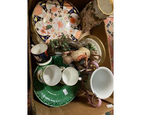 Six boxes of assorted ceramics etc, dating from late 19th century, a quantity of mid century including all ornaments, cake to