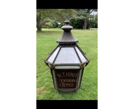 Victorian Gas Light shade, in fabulous condition from the Chemists W Hind, Photographic provenance included in the sale, a ra