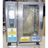 1 x RATIONAL SCC101E 10-Grid Electric Combi Oven with Stand - Dimensions: H171 x W85 x D77 cms